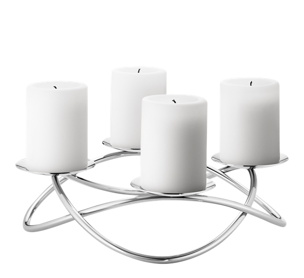 Season lysestake stor blankt stål fra Georg Jensen
