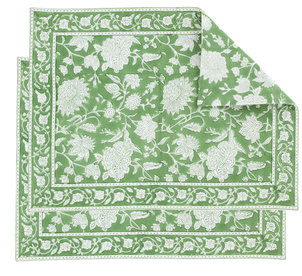 Indian Rose spisebrikke 2-pk green tea 37x50cm fra Chamois