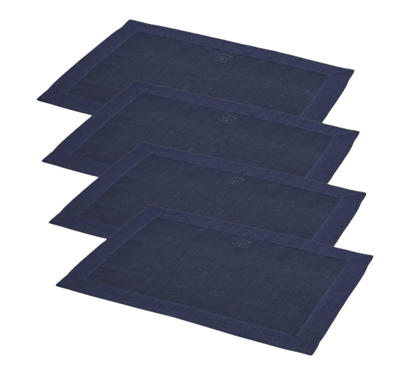 Plain Deep Blue Spisebrikker 4-Pk fra Georg Jensen Damask