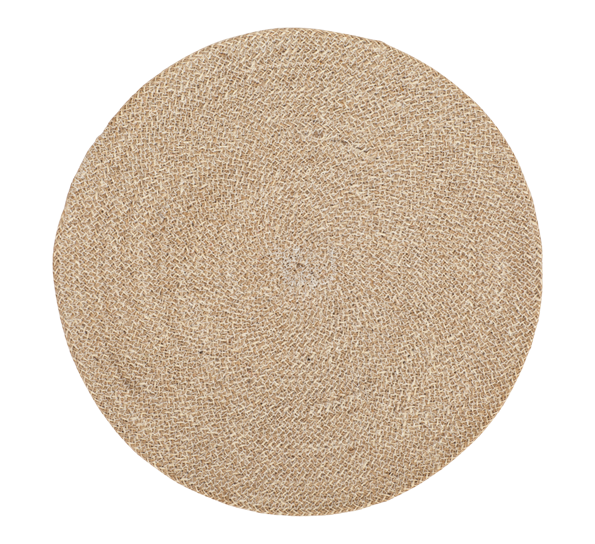 Ella spisebrikke ø38cm jute hvit natur fra Dixie