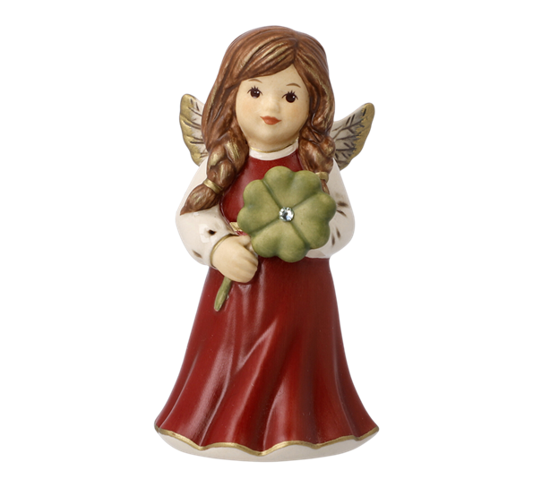 Bordeaux engel Good Health med Swarovski®-krystall 9 cm fra Goebel