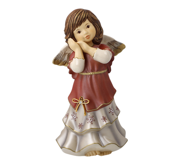 Winter Berry årsengel 2021 Peaceful Christmas Time 16 cm fra Goebel