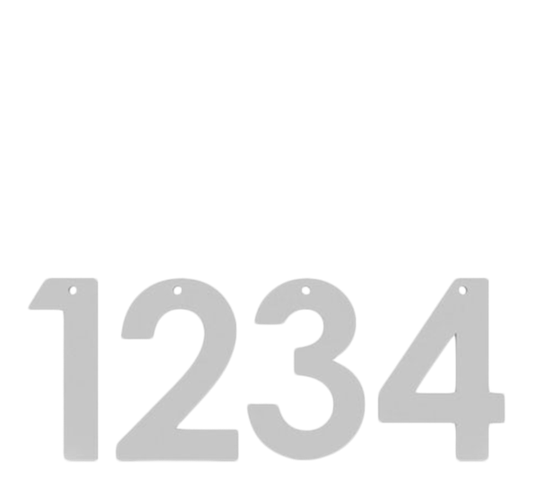 Numbers hanging hvit 4pk fra Cooee Design