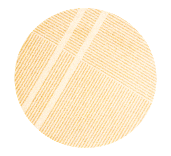 Løype Sunny Yellow dørmatte Ø100 cm fra Heymat
