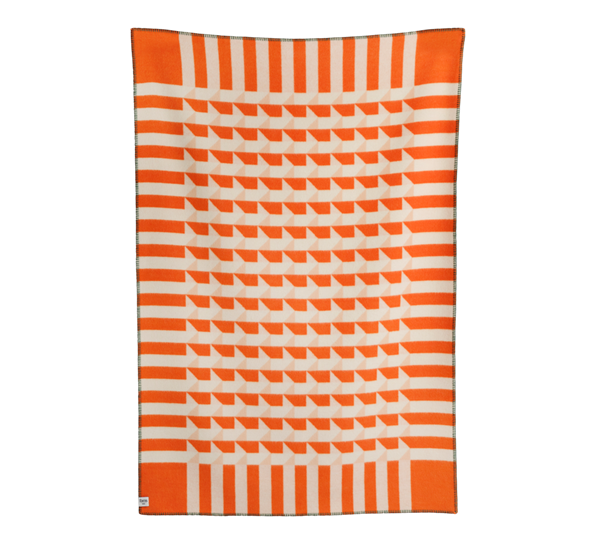 Kvam pledd oransje 135x200 cm fra Røros Tweed