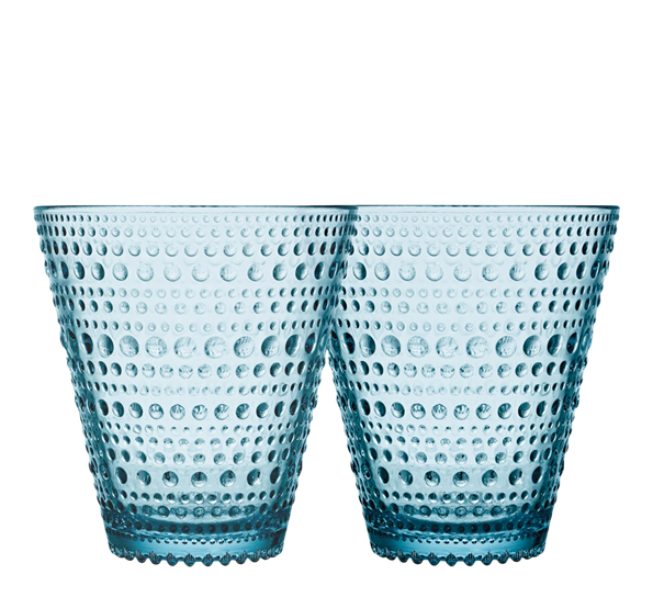 Kastehelmi lys blå vannglass 30 cl 2-pk fra Iittala