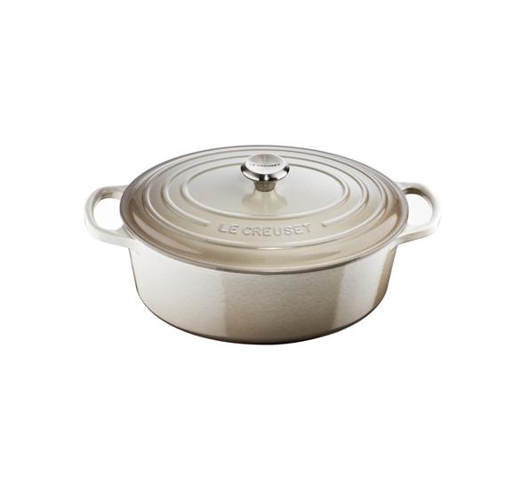 Jerngryte oval 4,1l 27cm nutmeg fra Le Creuset