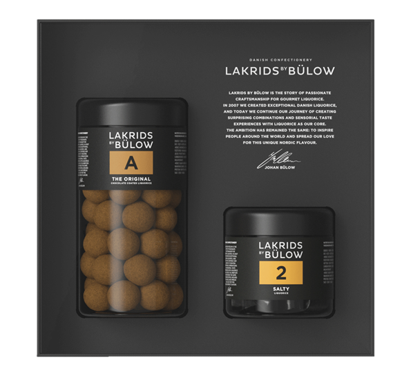 Black Box lakris standard og liten A+2 445g fra Lakrids By Johan Bülow