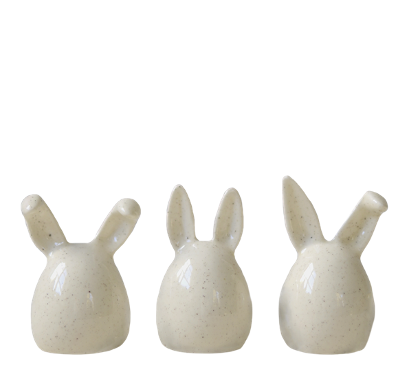 Triplets påskeharer 3 pk vanilje ø5 cm h7 cm fra DBKD