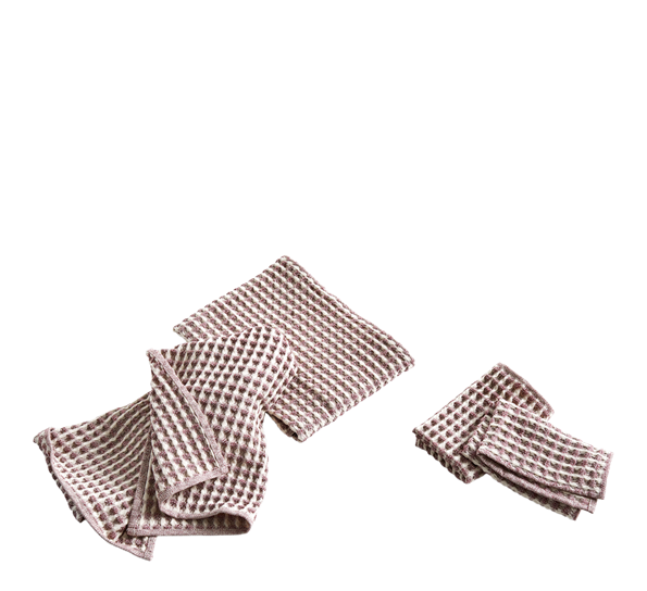 Twist kjøkkenklut og kjøkkenhåndkle 4 pk burgunder fra HAY