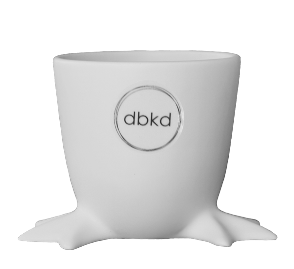 Walking egg eggeglass hvit ø4,5cm h5cm fra DBKD