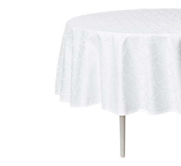 Arne Jacobsen duk Ø160 cm rund hvit fra Georg Jensen Damask