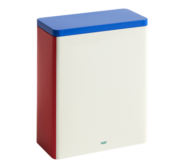 Tin oppbevaringsboks XL offwhite blå rød fra HAY