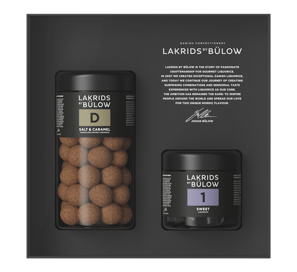 Black Box lakris standard og liten D+1 445g fra Lakrids By Johan Bülow