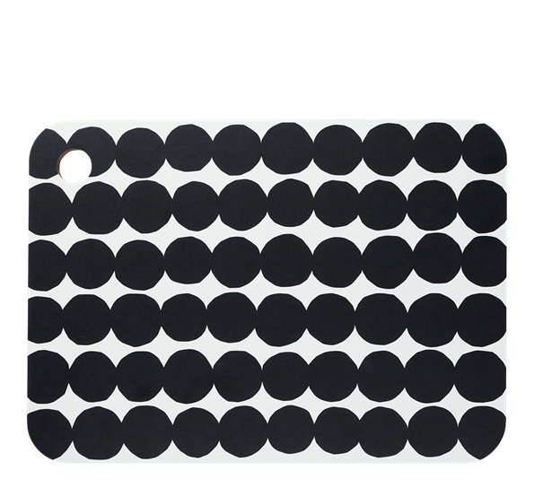 Räsymatto skjærebrett hvit sort fra Marimekko