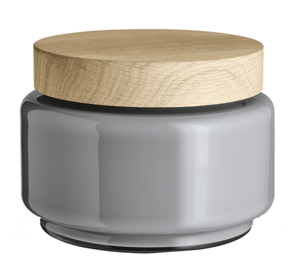 Palet oppbevaringsglass 1,2 liter lysegrå fra Holmegaard