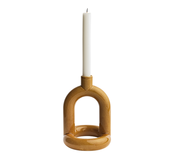 <p>Kapp lysestake 1. 17,8 cm&nbsp;mustard NOIDOI</p>
