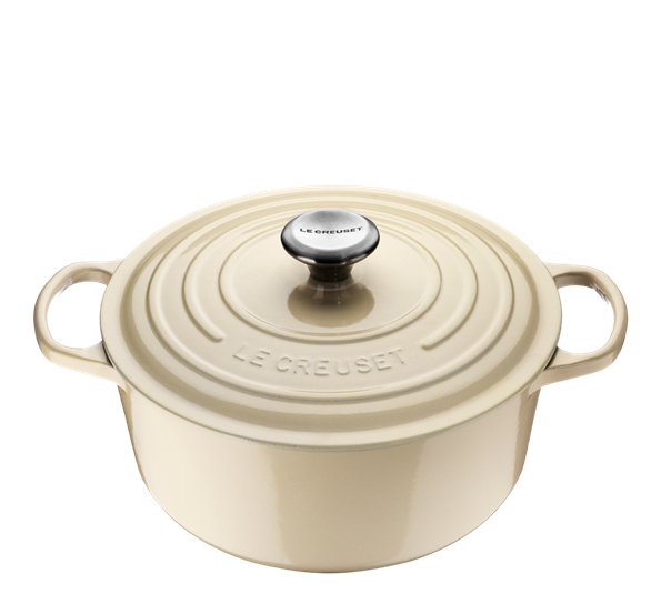 Jerngryte rund 5,3l 26cm pearl. fra Le Creuset