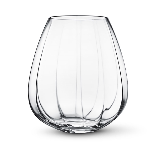 Facet glassvase stor