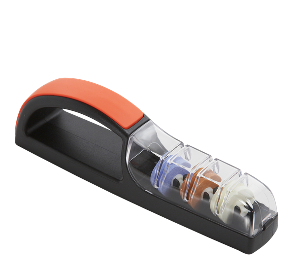 Knivsliper med 3 hjul rød sort Minosharp