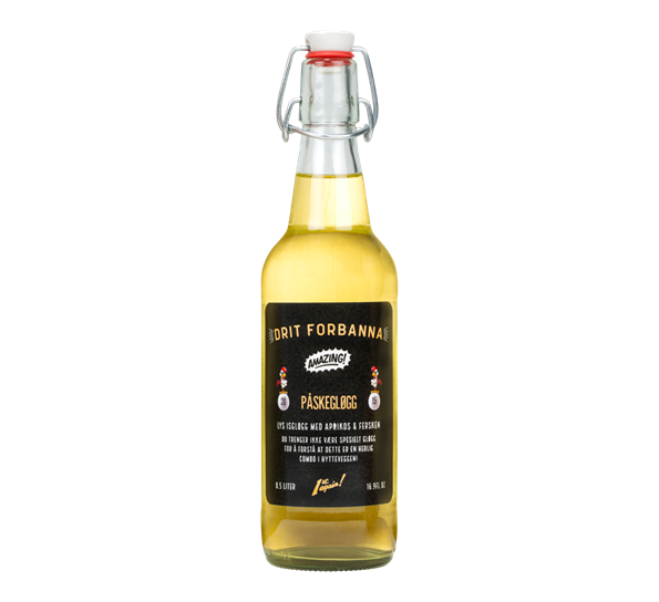 Påskegløgg Aprikos & Fersken 0,5l Drit Forbanna