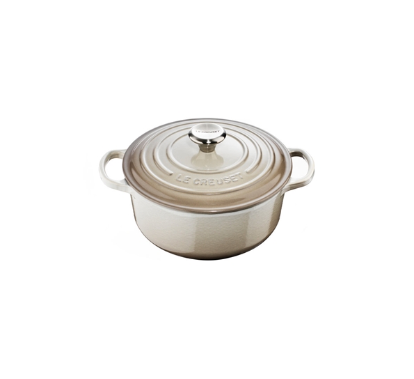 Jerngryte rund 2,4l 20cm nutmeg. fra Le Creuset