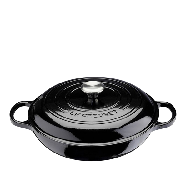 Buffetgryte 30 cm blank sort fra Le Creuset