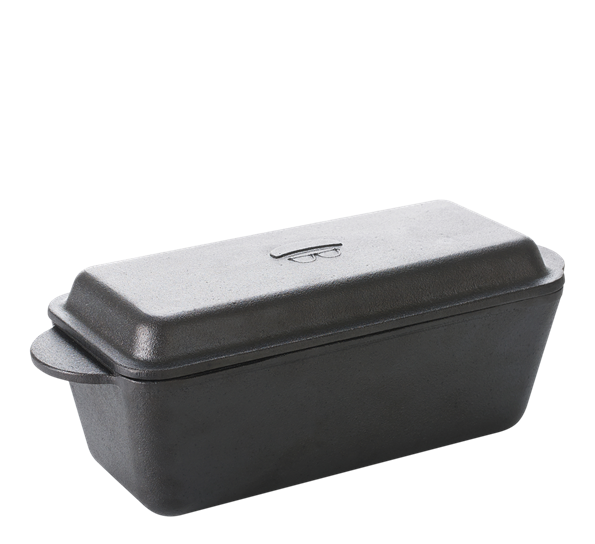Brødform sort støpejern med lokk 25x11,5x8,5 cm fra Holm