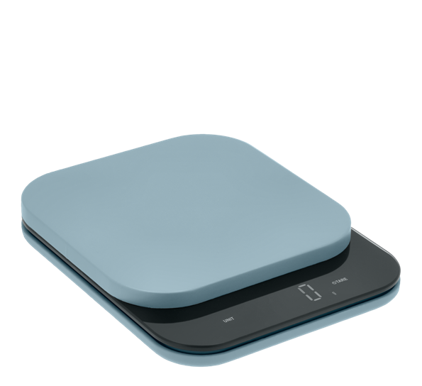 Mensura kjøkkenvekt støvblå fra Rosti