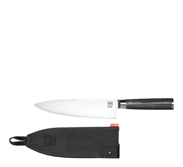 Skarvet kokkekniv 20 cm grå fra Øyo