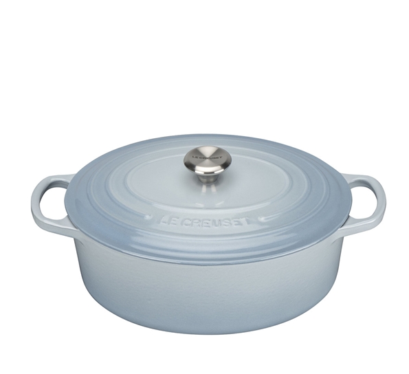Jerngryte oval 4,1l 27cm coastal blue fra Le Creuset