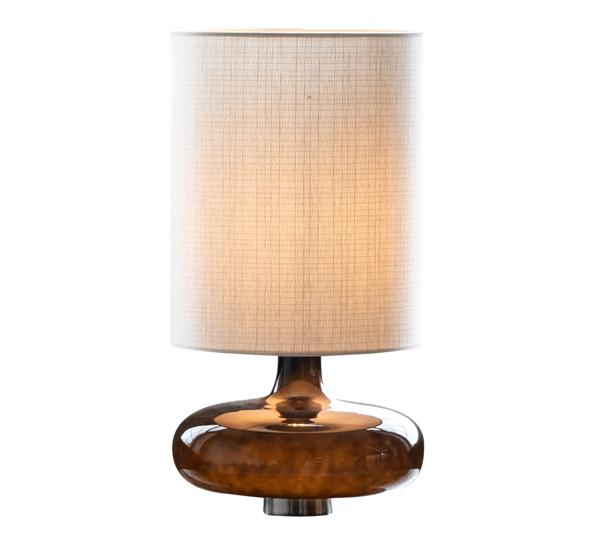 Kylie lampe 54 cm fot sort, linskjerm 35x28 cm Babel beige fra Flavia