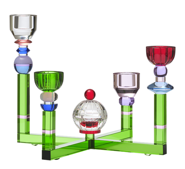 Charming chandelier lysestake multi farvet Reflections Copenhagen