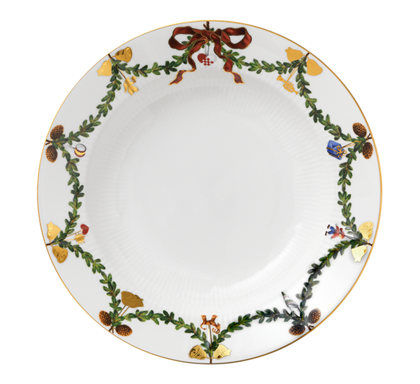 Stjerneriflet Jul tallerken dyp 24 cm fra Royal Copenhagen