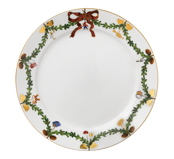 Stjerneriflet Jul tallerken flat 27 cm fra Royal Copenhagen