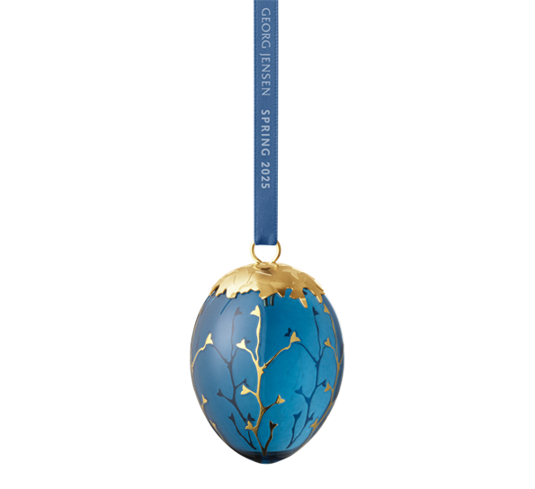 Påskeegg 2025 glass blå fra Georg Jensen