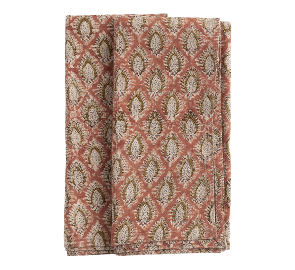 Cypress Parrot linservietter 2-pk 50x50 cm rust fra Chamois