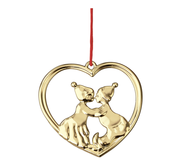 Karen Blixen kysse nissen h6,5 forgylt fra Rosendahl